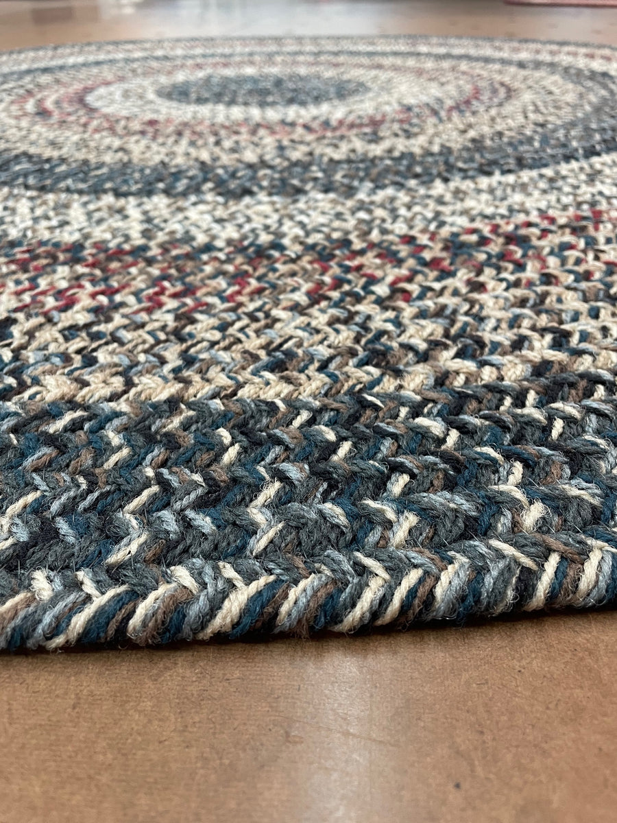 Grandma's Favorite Gray 5' Rd Colonial Braided Rugs