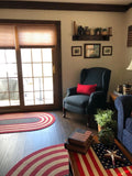 Braided Rug Colonial Rustic American Flag Rug