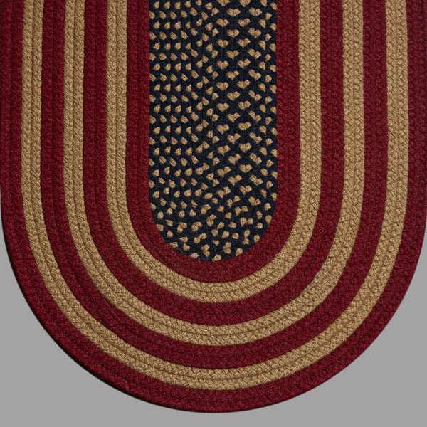 Braided Rug Colonial Rustic American Flag Rug