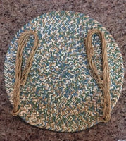 15" Braided Chair Pads with Ties