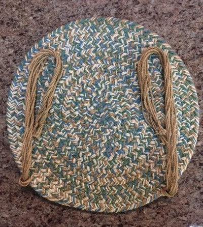 15" Braided Chair Pads with Ties